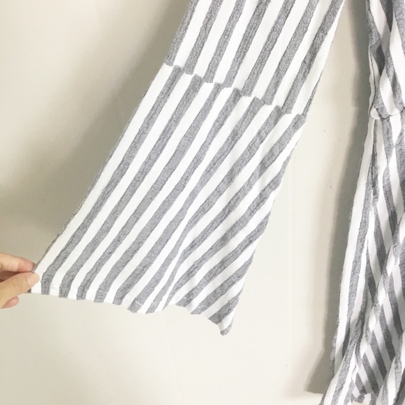 Roxy Stripped Bell Long Sleeved Dress Size M New - Picture 7 of 9